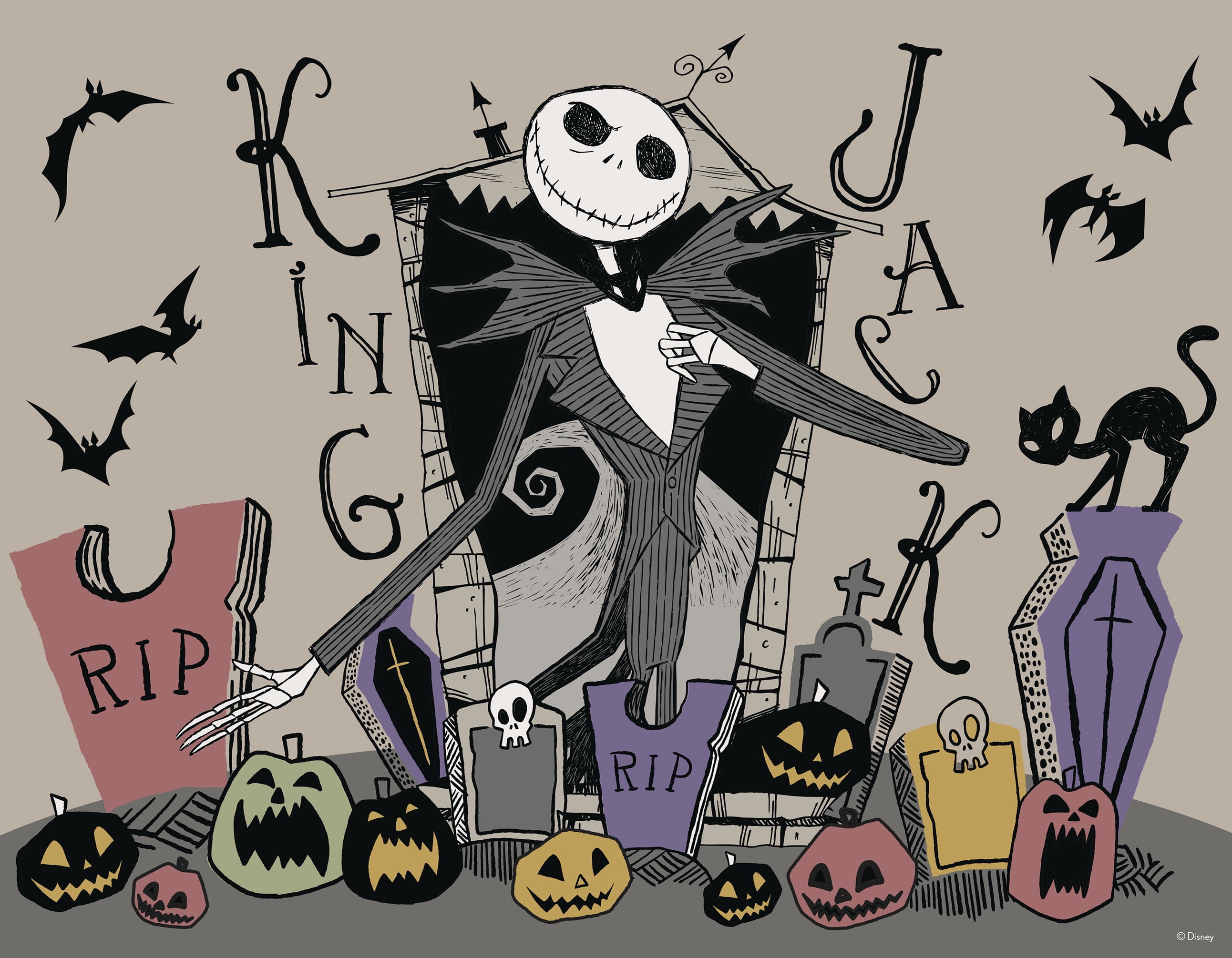 Ceaco Disney Tim Burton's Nightmare Before Christmas Multipack Puzzles 4 Pack Interlocking Jigsaw Puzzle for Adults Ages 14+