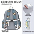 thumbnail image 5 of French Bulldogs Blue Backpack for School,Cute School Bag,Schoolbag with Adjustable Shoulder Straps & Padded Back,13.4"x11"x4.7", 5 of 6
