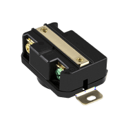 ENERLITES NEMA L5-30R Flush Mounting Locking Receptacle for Generator, Twist Lock Outlet, 30 Amp, 125 Volt, 2 Pole, 3 Wire Grounding, Industrial Grade, UL Listed, 66440-BK, Black