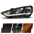 ANZO 2013-2015 Hyundai Genesis Projector Headlights w/ Plank Style ...