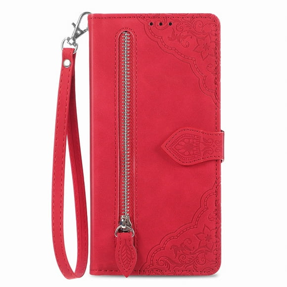 Flower Leather Phone Case With Zipper Lanyard Storage Bag &Flip Fashion Wallet For Samsung Galaxy Note 20 S20 S21 S22 Plus Ultra S20 S21 FE