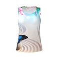 thumbnail image 3 of Picia Butterfly In Blossoms Zen Pattern Women's Workout Tank Top,Breathable Activewear,Slim Fit Athletic Top,Versatile Workout Moisture-wicking top-X-Large, 3 of 9