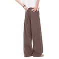 thumbnail image 5 of GrmtClth Dress Pants For Men High Waist Loose Fit Wide Leg Pleated Front Straight Cut Business Formal Office Slacks Coffee 2XL, 5 of 6
