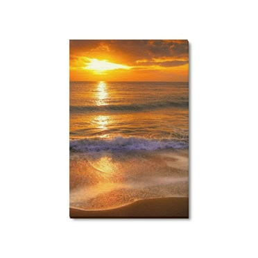 Set of 2 Tropical Palm Beach Oil Paintings 16x24 Inch Hand-Painted Canvas Wall Art for Living Room Bedroom Decor with Bright Hues and Modern Style, Ready to Hang, Perfect for Home or Office Space