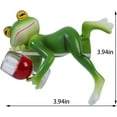 thumbnail image 6 of Miniature Frog Figurines Plant Decorations for Pots, Funny Tipsy Frog Garden Decor Outdoor Decoration Frog Statue Planter Hugger Gift for Flower, Yard, Lawn Ornament, Picture Frame Decoration, 6 of 11