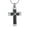 Black-Silver, variant on Rope Winding Cross Cremation Ashes Urn Pendant Necklace Memorial Keepsake Jewelry Lord’s Prayer Cross Ashes Necklaces