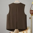 thumbnail image 5 of hotojiny Women's Blazer Vest Sleeveless V Neck Button Down Blazer Waistcoat with Pockets Business Casual Dressy Vest Tops, 5 of 6