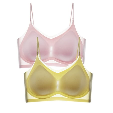 Nursing Bras 2PC Women s Large Strapless Lace Tank Top Underwear Thin Side Fold Side Gather Adjustable Bra Z12-PK2
