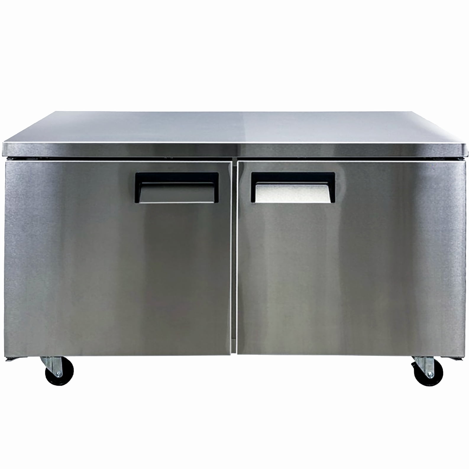 NSF 60" Commercial Undercounter Refrigerator – 2 Door Stainless Steel Worktop Cooler