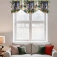 thumbnail image 3 of Tie Up Valances for Windows, Spring Flowers Adjustable Valance Curtains Window Treatment for Living Room, Botanical Windows Floral Pots Bicycle Rod Pocket Kitchen Curtains & Drapes 42x18 Inch, 3 of 9