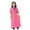 Hot Pink, variant on Krdevn Teen Girls Maxi Dress - Elegant Long Sleeve V-Neck with Bow, Modest Ethnic Attire for Casual Party Wear,3-4 Years