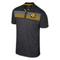 thumbnail image 2 of Men's Colosseum Black Iowa Hawkeyes Big & Tall Langmore Polo, 2 of 3
