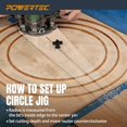 thumbnail image 2 of Circle Cutter Router Jig Cuts Perfect Circles from 10” to 53”. Circle Guide Kit Includes Pivot Pins Fits Porter Cable, Bosch, Milwaukee, Ryobi, Makita, Dewalt, Craftsman, Hitachi (71637), 2 of 6
