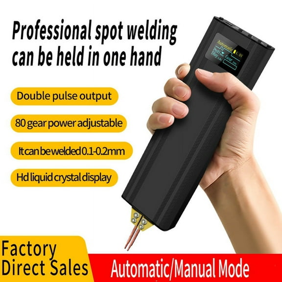 80-Gear OLED Digital Display Spot Welder Portable Dual-Pulse Mobile Phone Battery Cell 18650 Lithium Battery Spot Welder