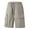 Gray, variant on Hvot&aat Man Summer Cargo Shorts Solid Color Lightweight Elastic Waist Shorts Bermuda Knee Length Short for Beach Vacation