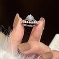 thumbnail image 4 of Apaison Exquisite 1 Carat 6.5mm Moissanites Eternity Women Wedding Ring - Bridal Engagement 925 Sterling Silver Jewelry Gift, 4 of 7