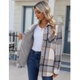 thumbnail image 3 of Zeagoo Women's Fleece Sherpa Jacket Casual Long Sleeve Button Down Flannel Shacket Shirt Winter Coat with Pockets, 3 of 6