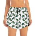 thumbnail image 2 of Pofeuu Watercolor Turtle Print Women's Athletic Shorts Running Workout Shorts Tummy Control Quick Dry Gym Shorts with Pockets Double layer sports shorts-XX-Large, 2 of 7