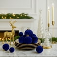 thumbnail image 4 of THE BRIVE 36PCS Flocked Velvet Christmas Ball Ornaments - Shatterproof Decor for Tree, Holiday & Home Decorations NavyBlue, 4 of 7