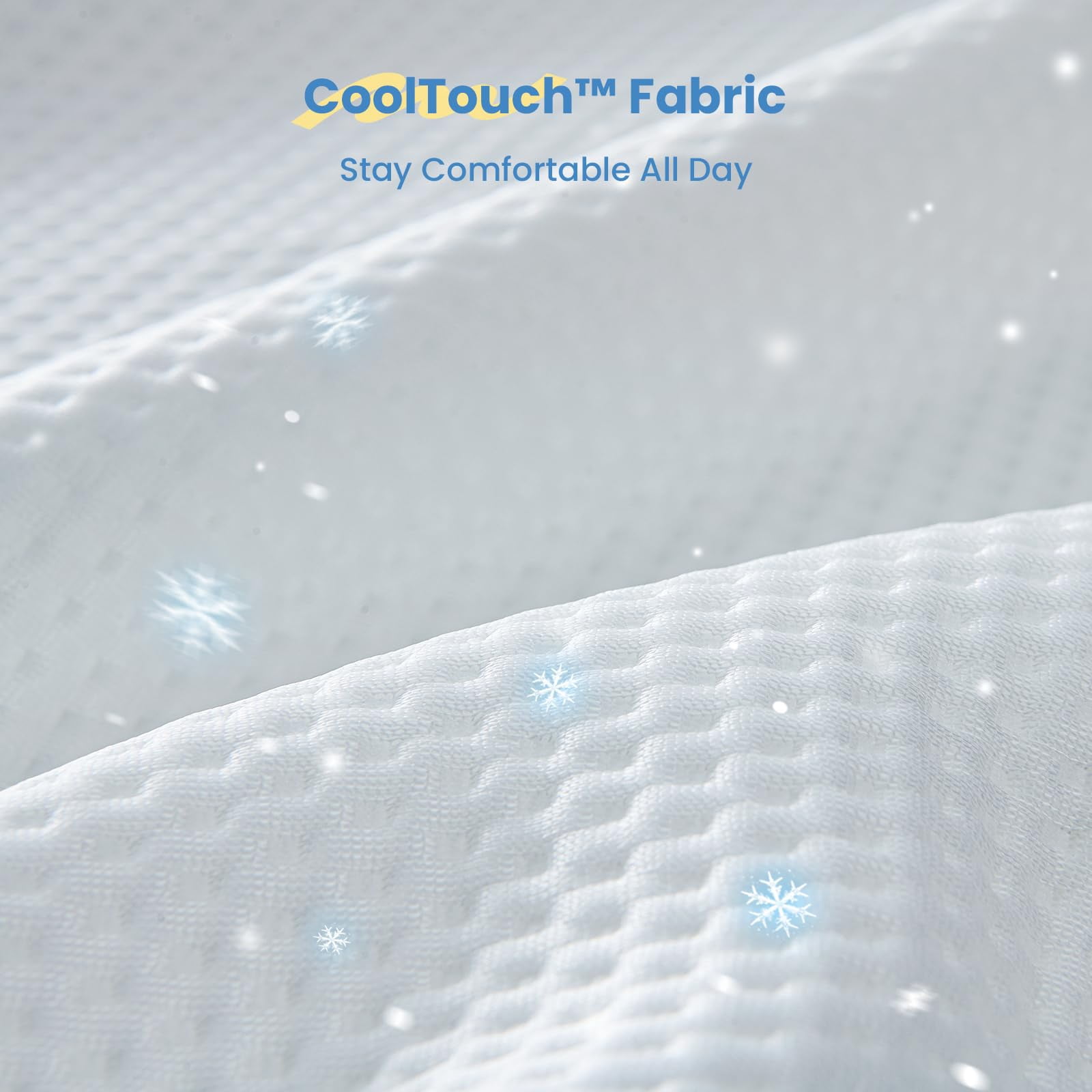 BaybyNest Mini Crib Mattress 38"x24"x4" Portable Dual Sided Playard (Firm & Plush) - Gel-Infused Memory Foam, Breathable Cooling Cover - CertiPUR-US Certified (Blue & White)