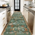 thumbnail image 6 of Washable 3x10 Hallway Runner Rug: Floral Scalloped Soft Runners For Entryway Kitchen Non Slip Bathroom Floor Mat Water Resistant Light Weight Carpet Living Room Bedroom (3x10 Floral/green), 6 of 9