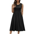 thumbnail image 2 of Cagogo Women's Summer Tank Midi Dress with Pockets Sleeveless A-Line Dress Casual Floral/Plain T-Shirt Dress Flowy Swing Beach Party Wedding Guest Sundress, 2 of 9