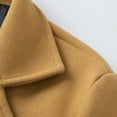 thumbnail image 5 of guisaled Peacoat Mens Coat Notch Lapel Double Breasted Wool Blend Long Trench Coat Warm Winter Windbreaker Overcoat with Pockets, 5 of 9