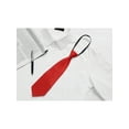 thumbnail image 5 of INSPIRE CHIC Men's Pre-Tied Zipper Tie Solid Color Formal Casual Adjustable Wide Tie Red 35cm/13.8', 5 of 6