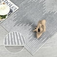 thumbnail image 6 of GlowSol 2' x 6' Washable Runner Rug Geometric Striped Rug Ruuner Soft Non Slip Bedroom Throw Carpet for Living Room, Gray, 6 of 7