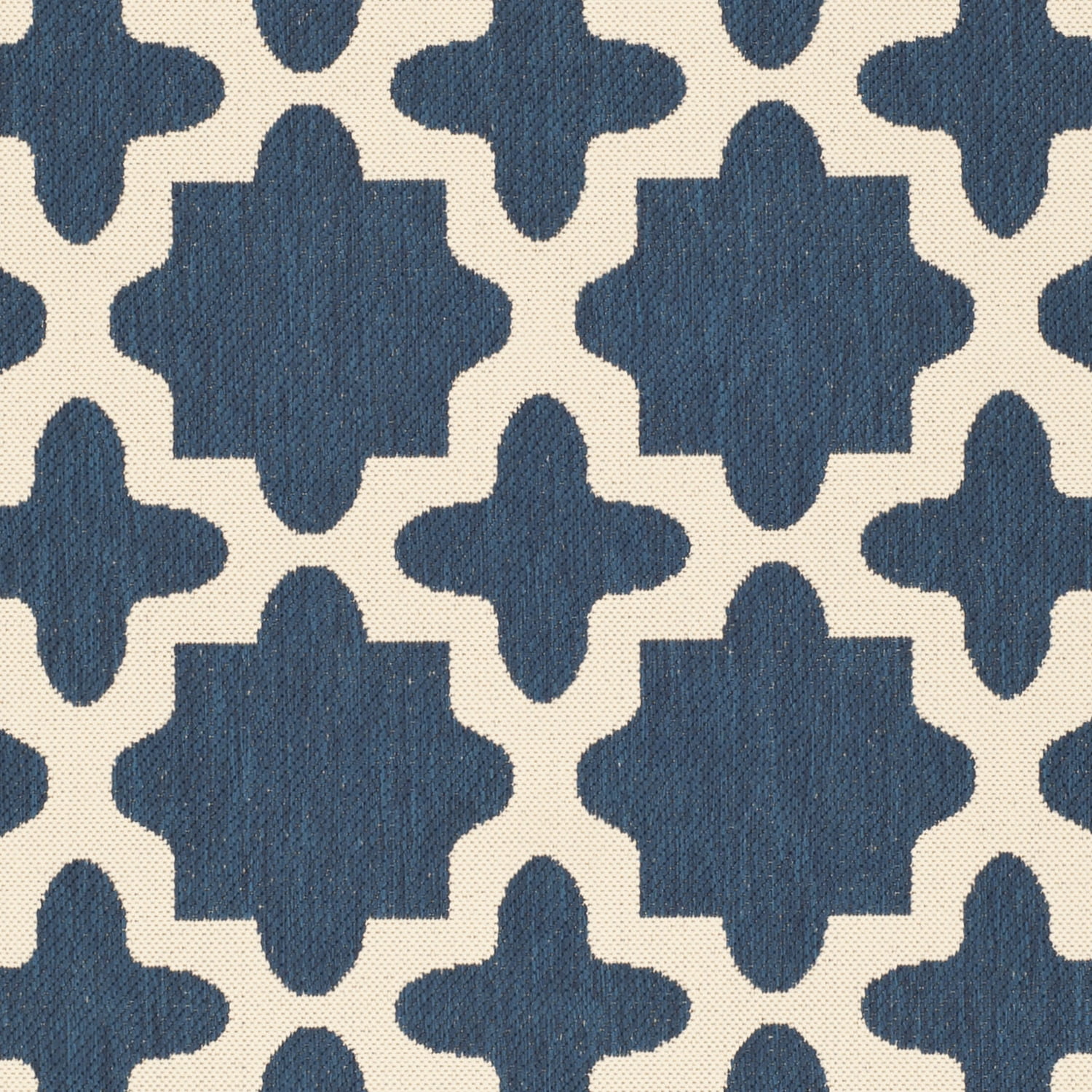SAFAVIEH Courtyard Amanda Geometric Indoor/Outdoor Area Rug, 6'7" x 6'7" Square, Navy/Beige