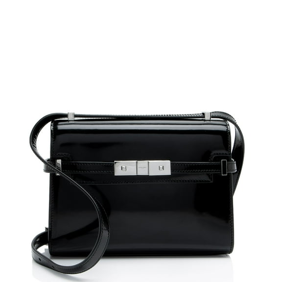 Pre-Owned Saint Laurent Brushed Leather Manhattan Mini Shoulder Bag