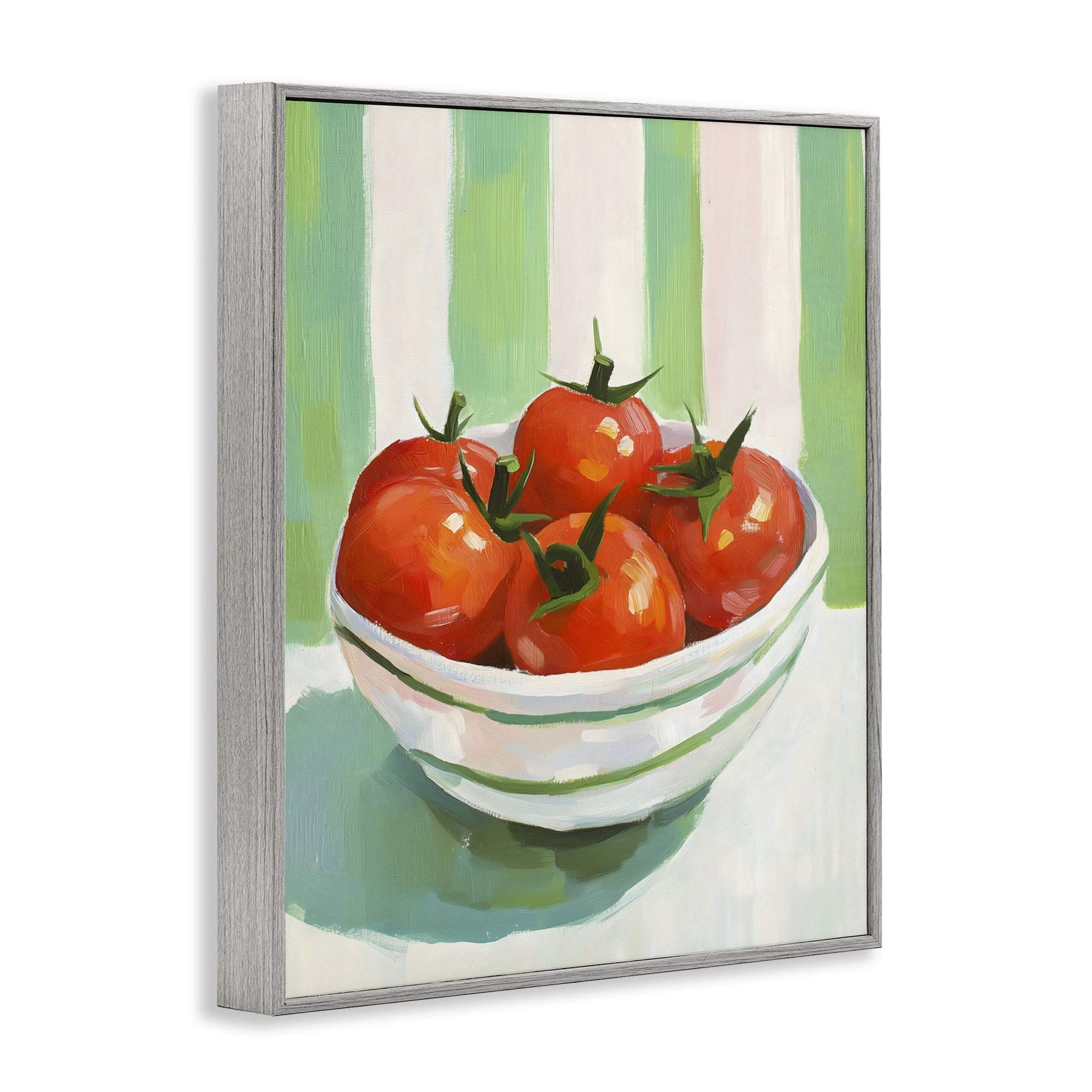 Stupell Industries Bowl of Fresh Tomatoes Gray Framed Giclee Art, design by The Prints Vibe