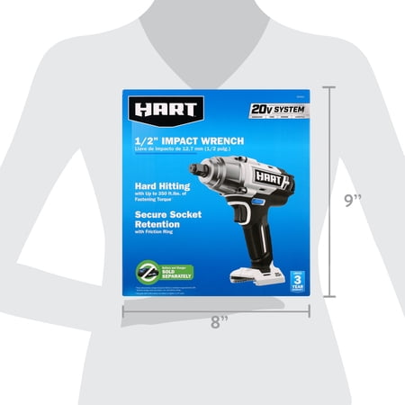HART 20-VOLT 1/2-INCH BATTERY-POWERED IMPACT WRENCH (BATTERY NOT INCLUDED)