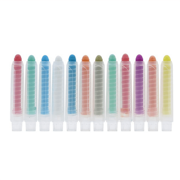12PCS Colored Chalk with Holder the Best Art Tool for Blackboard Kids Children Drawing Writing for Teachers Students