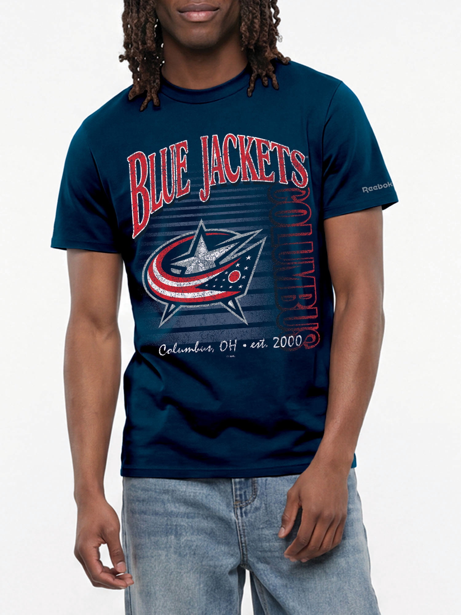 Columbus Blue Jackets Reebok Mens Crew Neck Short Sleeve T-Shirt
