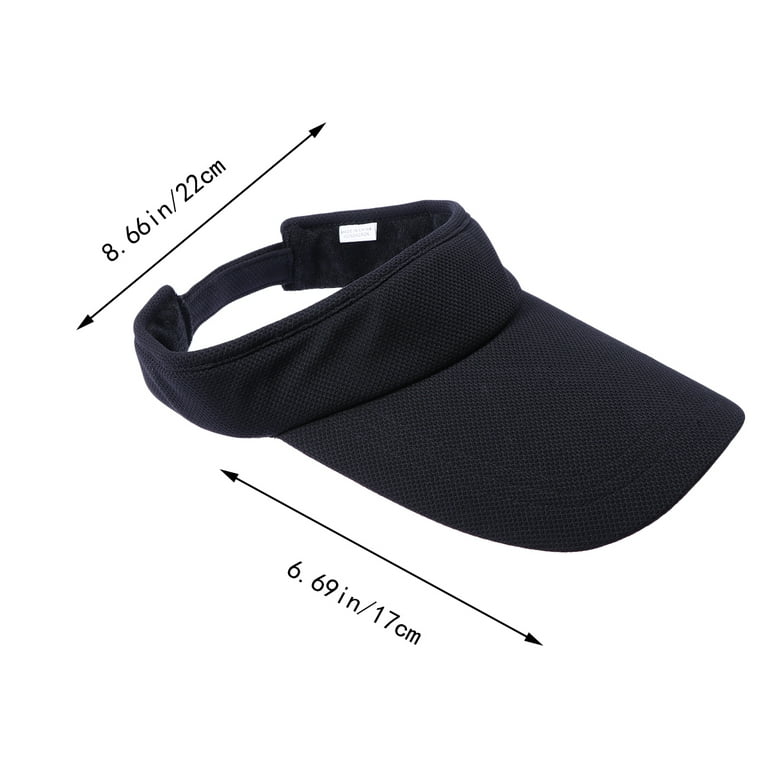 Sun Visors Adjustable Sports Sun Hat for Outdoor Travel Exercises Black