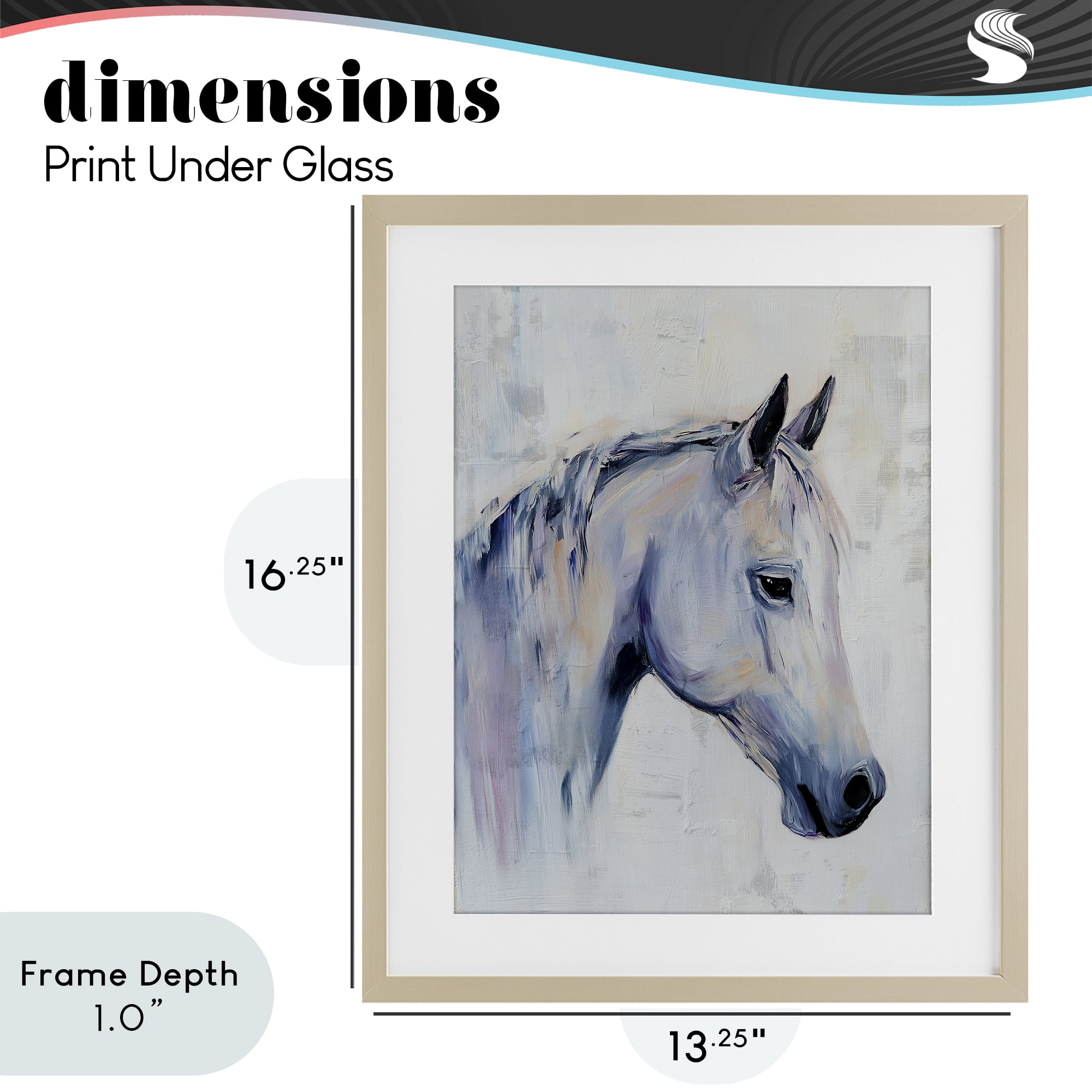 Stupell Industries Majestic Spirit Horse Portrait Birch Framed Print Under Glass, design by Svetlana Aleynikova