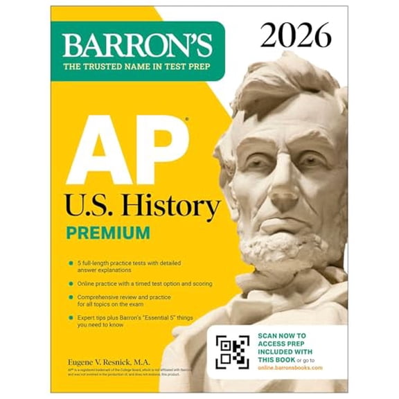 Pre-Owned AP U.S. History Premium, 2026: Prep Book with 5 Practice Tests   Comprehensive Review   Online Practice (Paperback) 1506297706 9781506297705