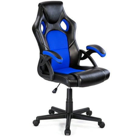 - Costway PU Leather Executive Bucket Seat Racing Style Office Chair Computer Desk Task