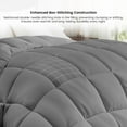 thumbnail image 5 of Lux Decor Premium King Comforter Down Alternative - All Season Box Stitched Quilted Duvet Insert with Corner Tabs, Machine Washable Bedding - Oekotex Certified - Grey, 5 of 8
