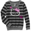 Hello Kitty Juniors' Striped Sweatshirt With Metallic Foil