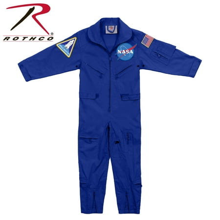 Rothco Kids NASA Flight Coveralls With Official NASA Patch - Navy Blue,
