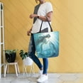 thumbnail image 5 of ALAZA Mermaid and Shark Large Shoulder Tote Bag Canvas Handbag for Outdoor Beach, 5 of 7