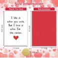 thumbnail image 2 of Tarjeta de San Valentín Qiyepbro Sweet for Him Her con sobre, 2 of 8