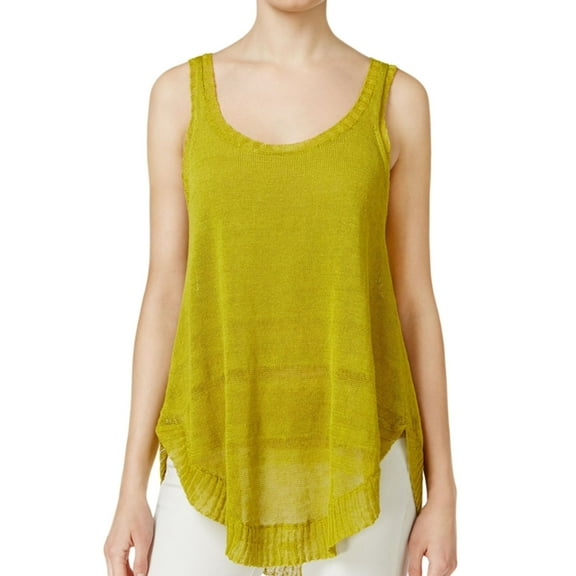Rachel Roy Womens Contrast Sweater Tank Top, Green, Medium