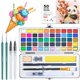 thumbnail image 1 of Set de pintura acuarela Botkc 50 colores con pinceles y papel, 1 of 8