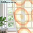 thumbnail image 4 of Yayeee Window Curtains Light Filtering 63"x52" Grommet Panel Pair Home Living Room Decor, Orange Circle, 4 of 7