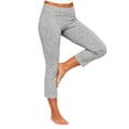 thumbnail image 5 of Khunlpohl Women's Capris Leggings Elastic High Waist Yoga Workout Sports Pants Casual Cropped Athletic Pant with Pockets, 5 of 9
