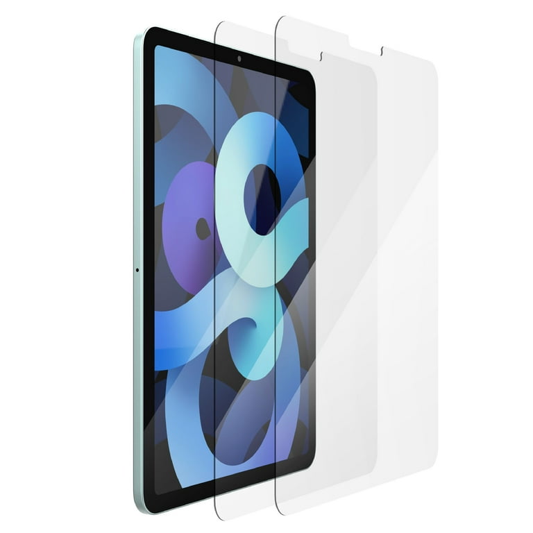 2 Pack avec Verre Trempé iPad Air 4 2020(10.9 Pouces) et iPad Pro 11 Pouces  (2020/2018), Film Protection écran iPad Air 4 2020 et iPad 11, Cadre  d'Installation Offert
