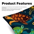 thumbnail image 2 of Turtle Seamless Set of 2 Covers with Unique Patterns in 16x16, 18x18, and 20x20 Inches for Various Occasions - Throw Pillow Inserts Included, 2 of 6
